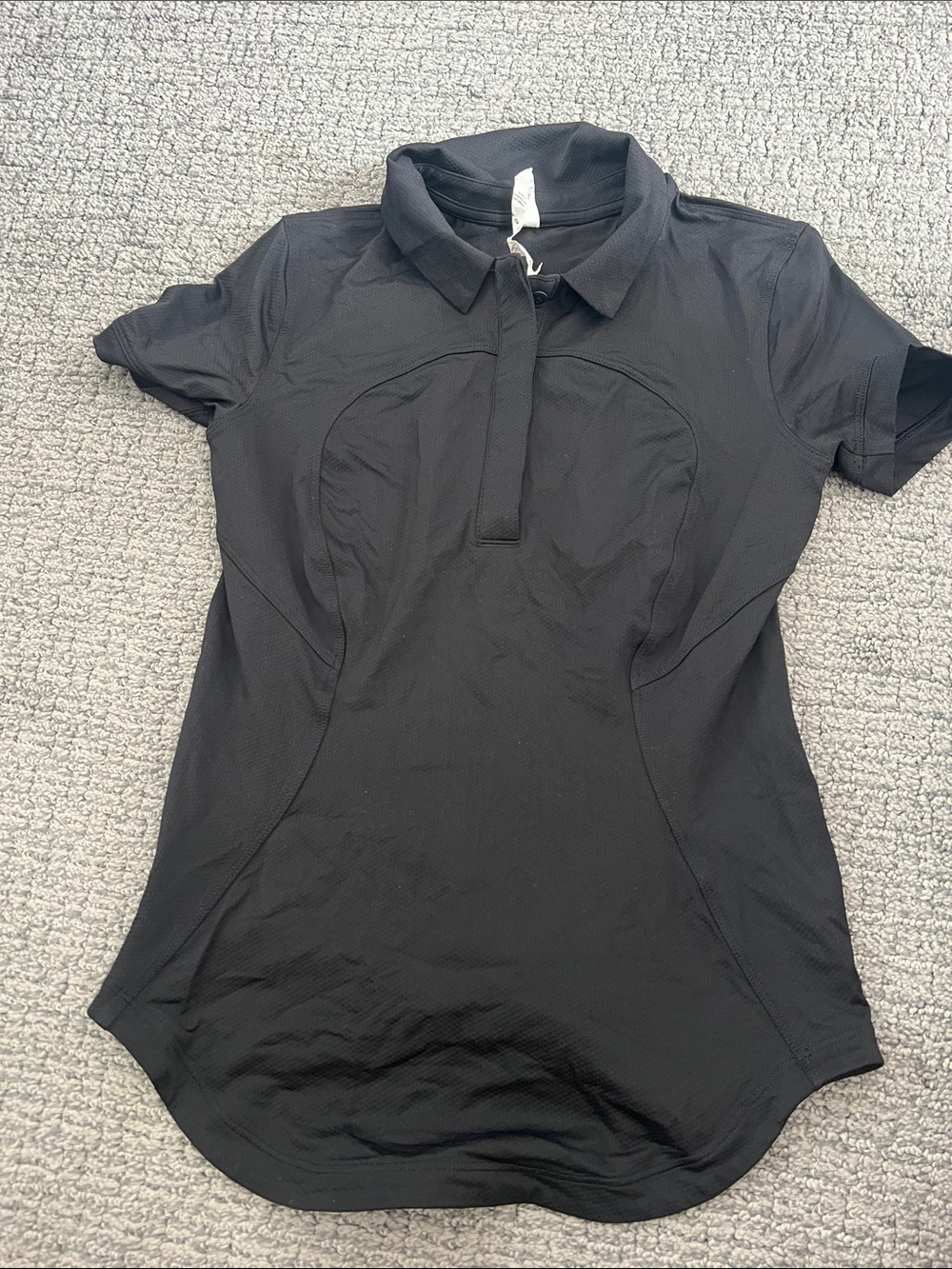 lululemon athletica Black Short-Sleeve Polo Shirt